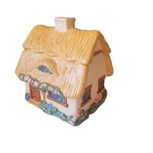 Vintage Creative Circle Cookie Jar Cottage House Kitchen Decor